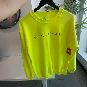 CycleBar Neon Yellow Crewneck, Women's Apparel, NWT, Minimal